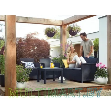 Набор садовой мебели Keter Emma 2 Seater (графит) картинка 2